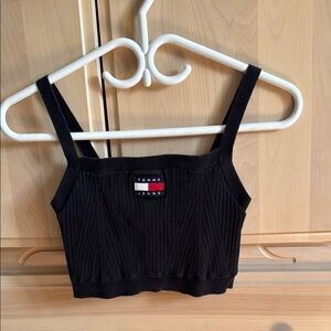 Tommy Hilfiger Black Ribbed Tank Top